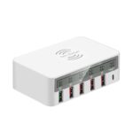 مولتی شارژر 6 پورت مدل WLX-819F (با پورت فست شارژ و تایپ C و وایرلس شارژ)
