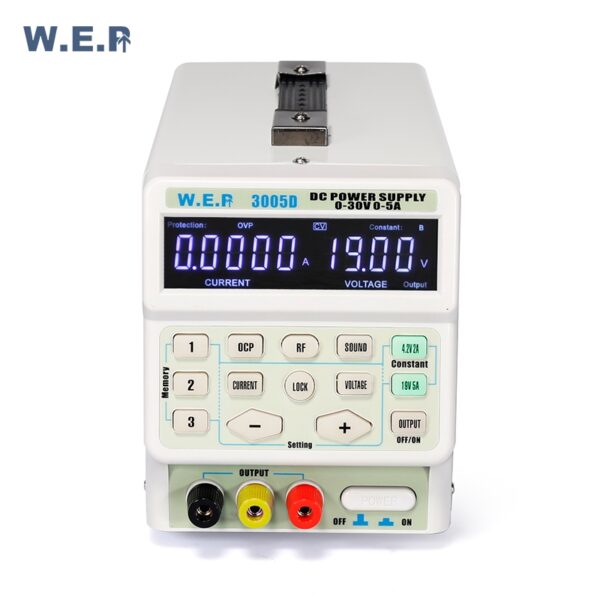 منبع تغذیه قابل برنامه ریزی 30 ولت 5 آمپر WEP 3005D