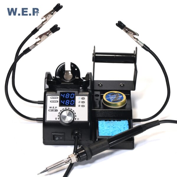 هویه رومیزی قابل تنظیم + گیره برد WEP 926LED-IV