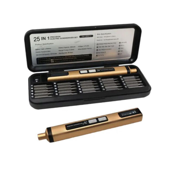 پیچ‌گوشتی شارژی 25 عددی مدل SW-80011